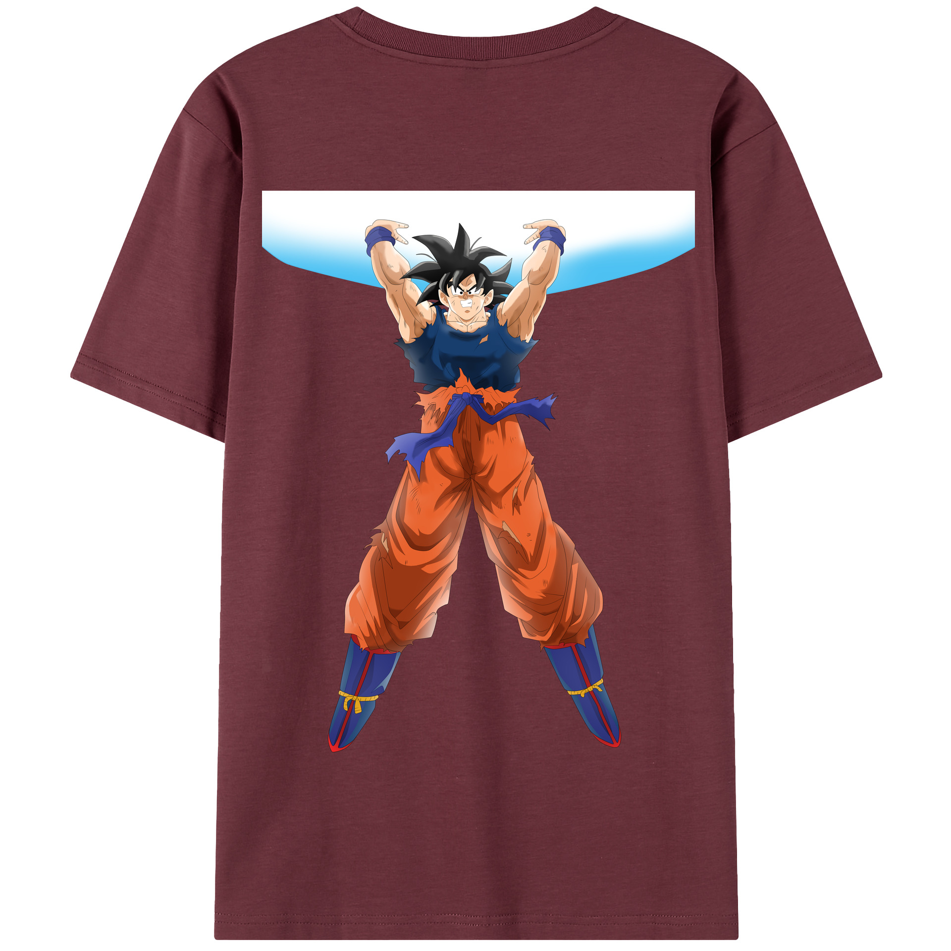 （画像用） ドラゴンボール 孫悟空（そん ごくう）Son Goku カカロット DRAGON BALL Kakarotto 綿100％半袖Tシャツ（背面プリント）